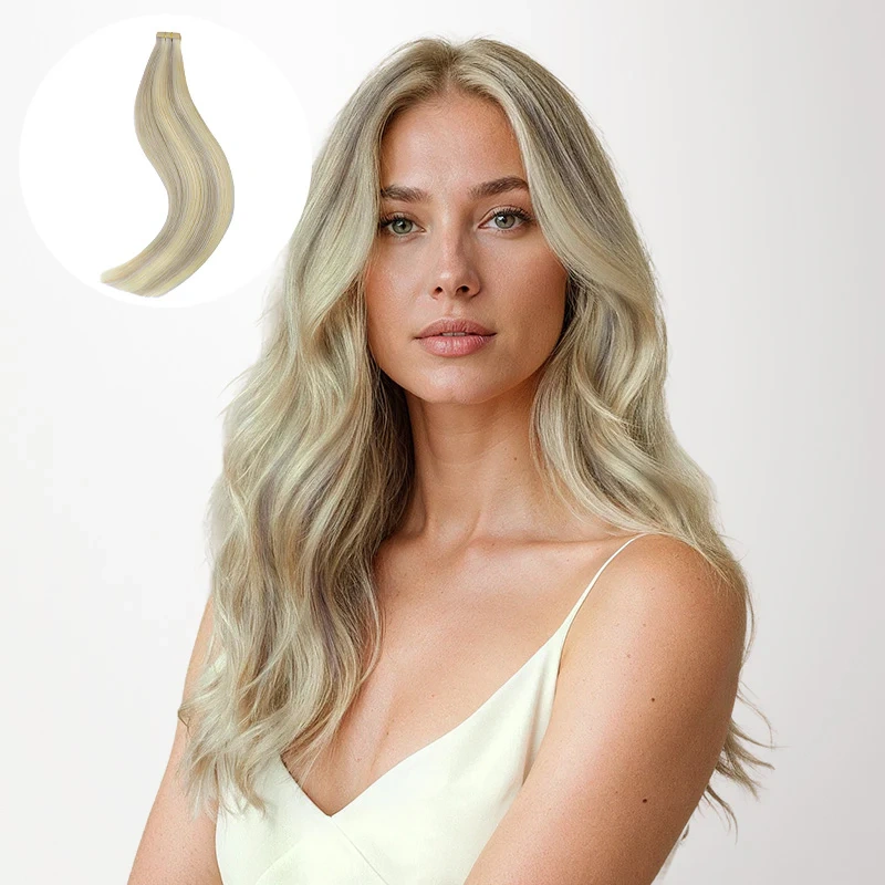 ash blonde tape in extensions