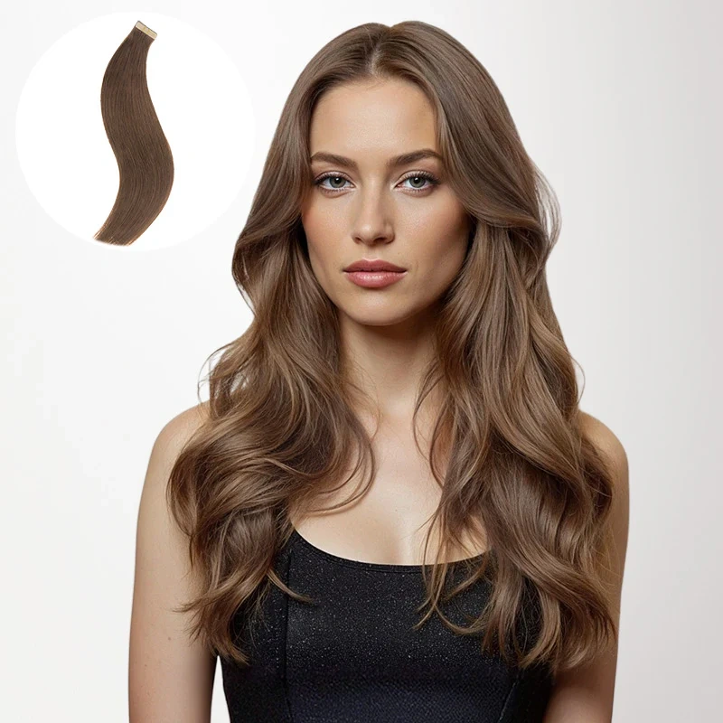 ash brown tape extensions