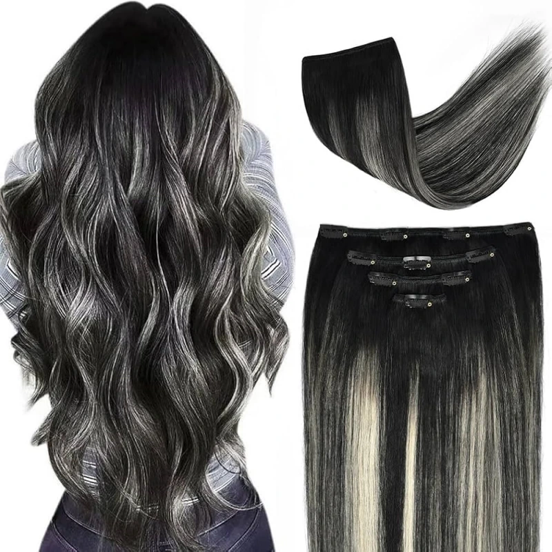 balayage ombre clip in remy human hair extensions