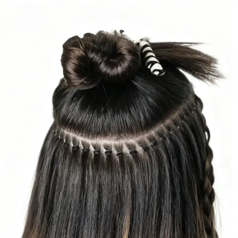 beaded weft