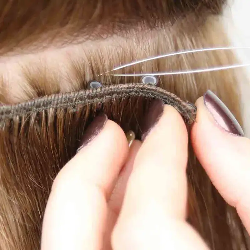 beaded weft extensions