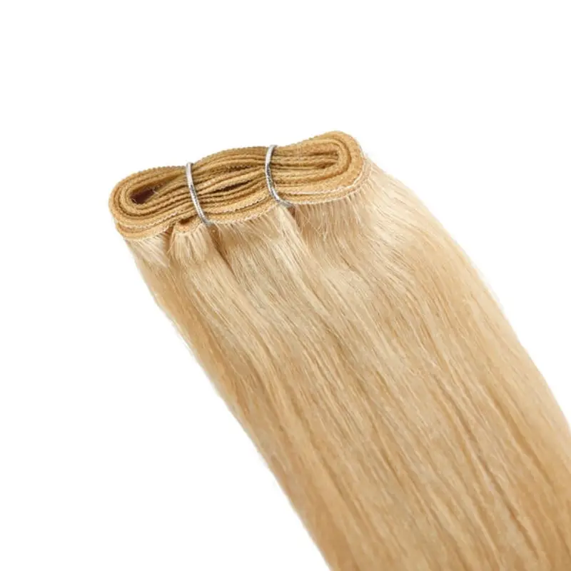 blonde double weft hair extensions
