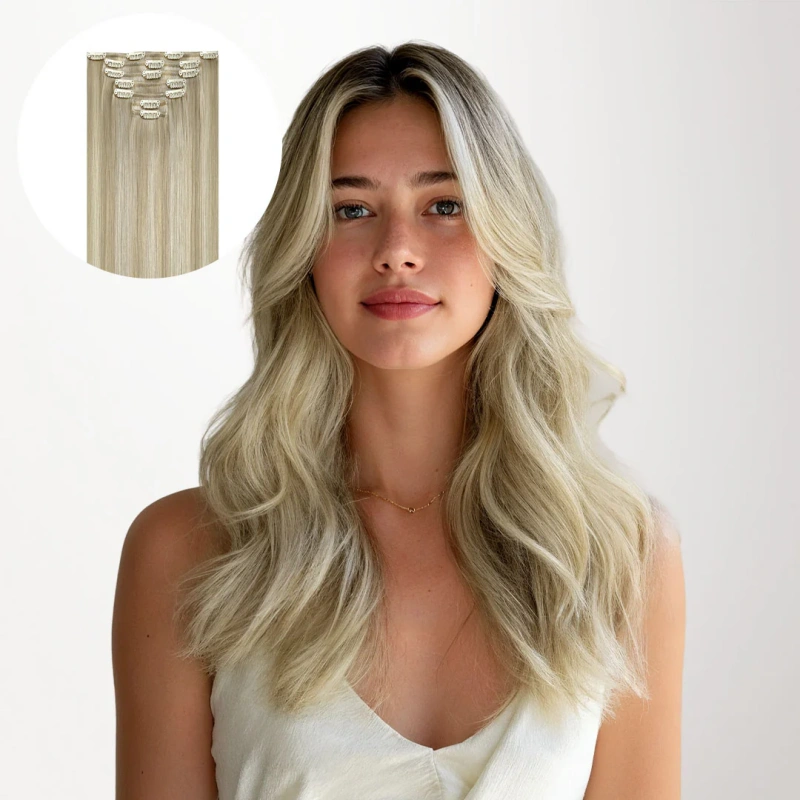 blonde remy clip in hair extensions