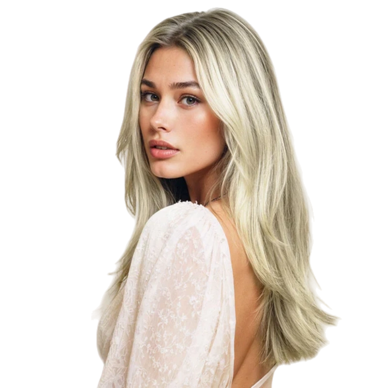 blonde tape in extensions