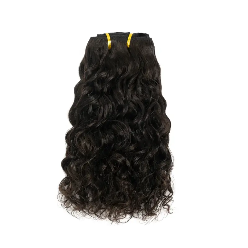 curly human hair weft extensions