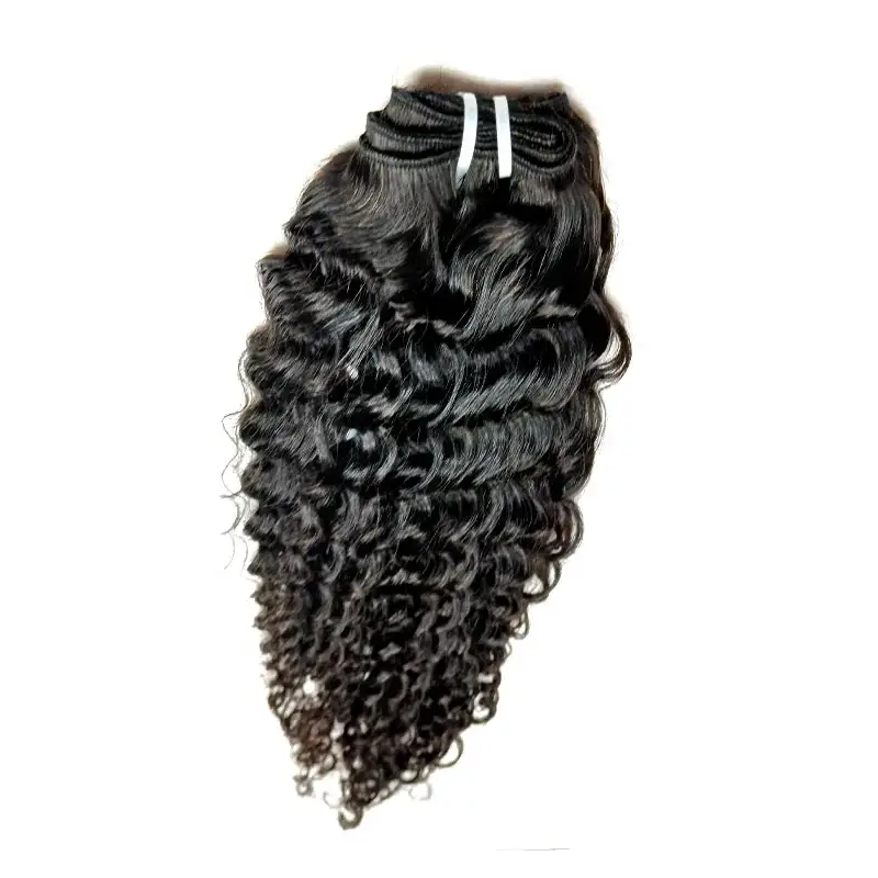 curly machine weft extensions