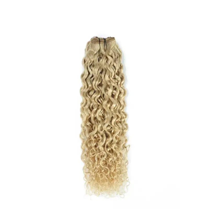 curly weft extensions blonde