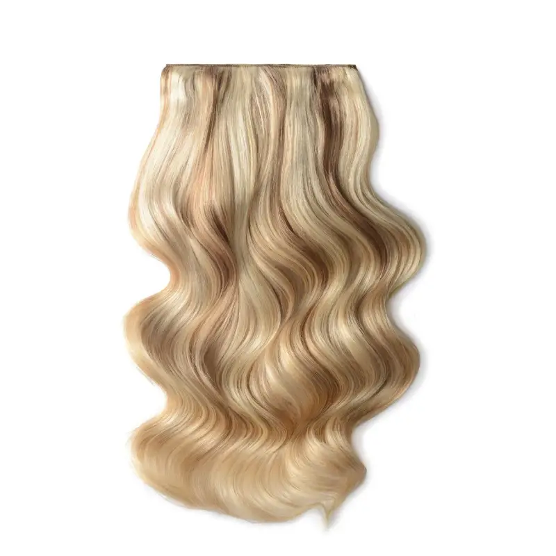 double wefted clip in human hair extensions