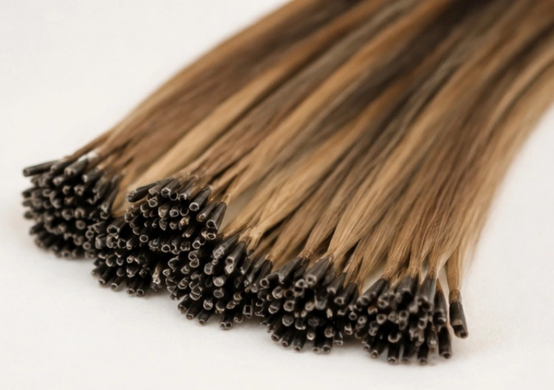 What Are K Tip Hair Extensions? A Complete Guide for Clients, Stylists, and Hair Brands 2 human hair k tip extension keratin bonds