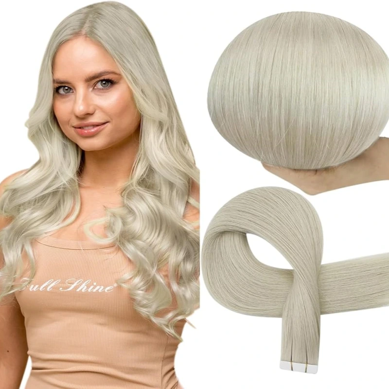 ice blonde tape in hair extensions