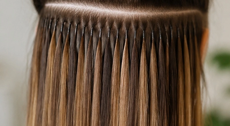 What Are K Tip Hair Extensions? A Complete Guide for Clients, Stylists, and Hair Brands 1 k tip hair extensions installed
