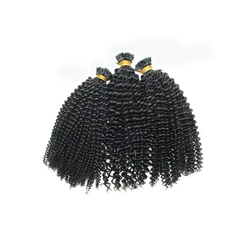 kinky curly i tip hair extensions