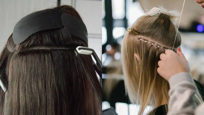 machine weft installation