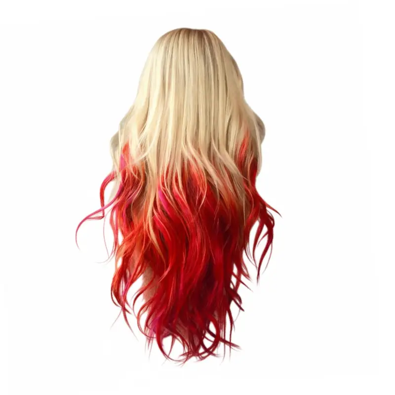 red and blonde ombre hair extensions