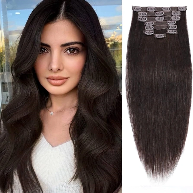 remy 18 inch clip in hair extensions