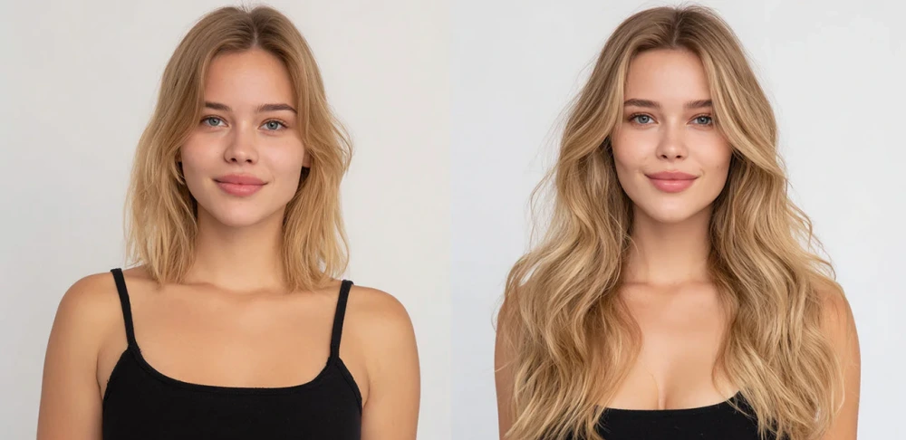 seamless blending and natural look