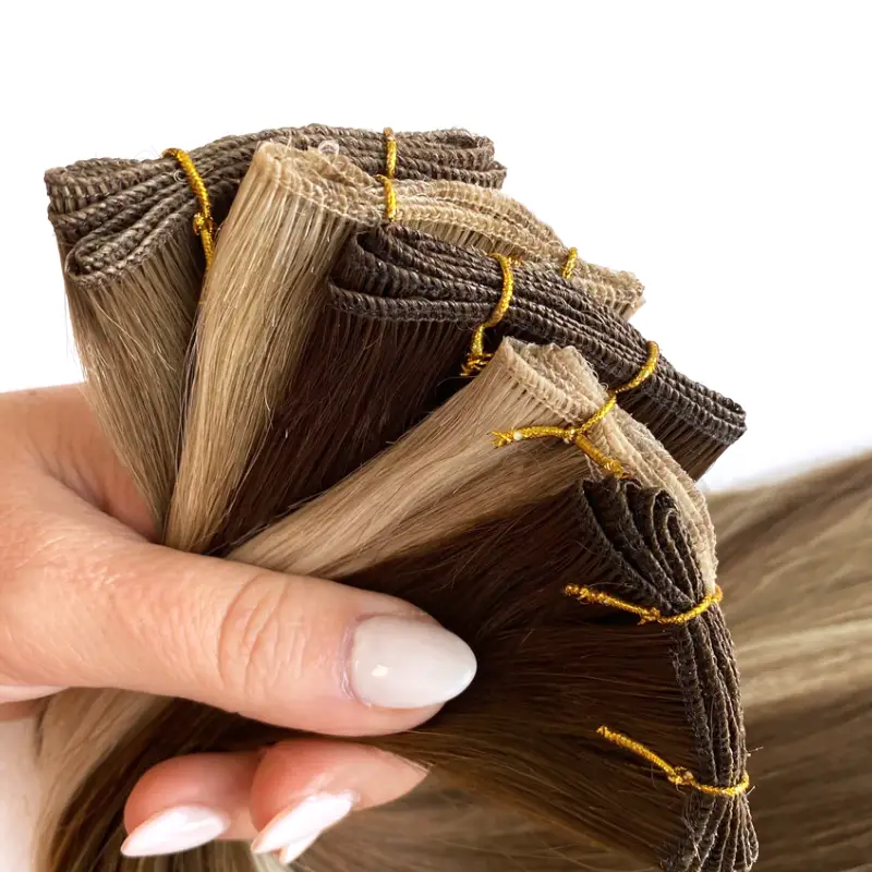 straight micro weft hair extensions