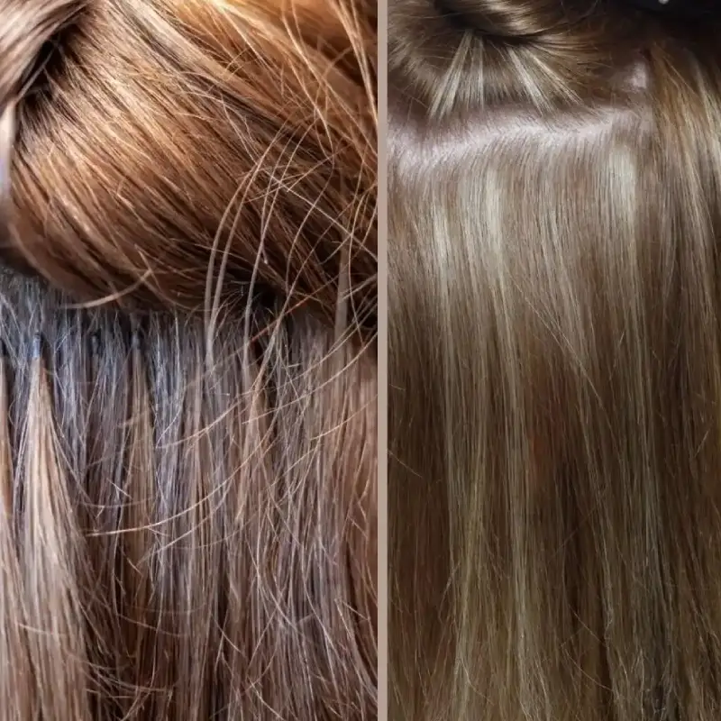 synthetic extensions vs human hair