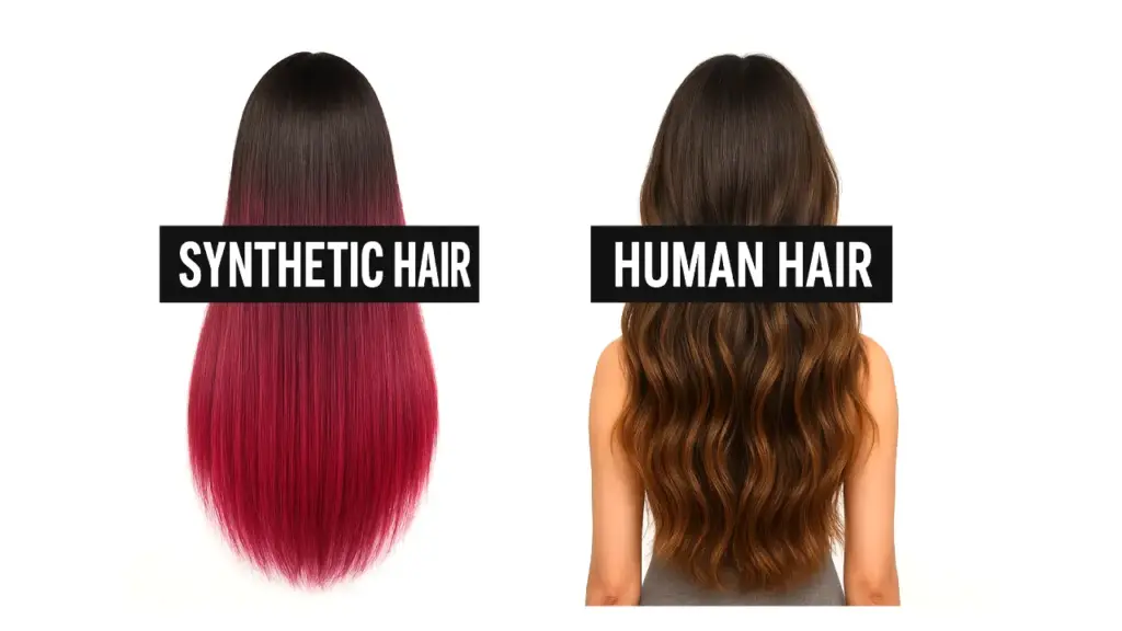 synthetic hair vs human hair