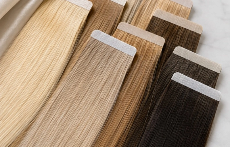Tape In Extensions Pros and Cons: Are They Right for You? 1 tape in extension shades