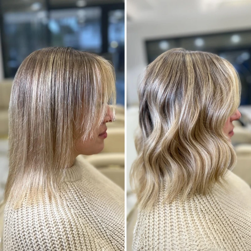tape in extensions before and after