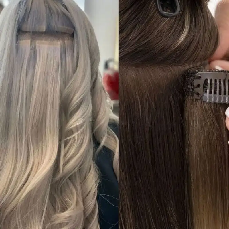 tape in or clip in hair extensions