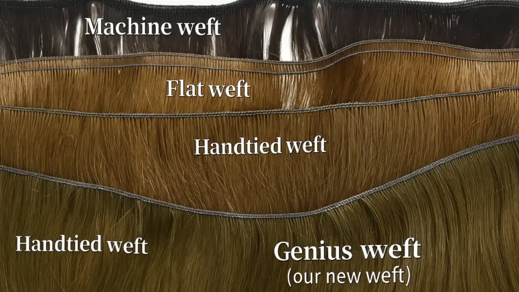 Types of Weft Hair Extensions: Which One Suits You Best? 2 weft hair extension types