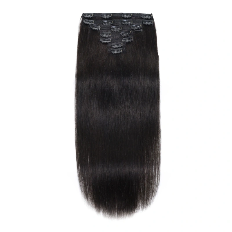 22 inch black clip in extensions