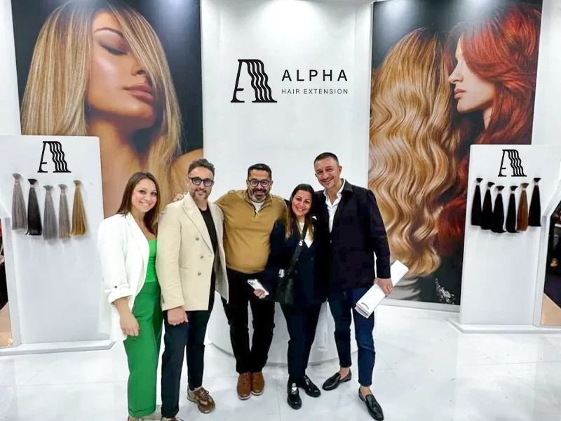 Alpha hair extension attended the hair extension exhibition