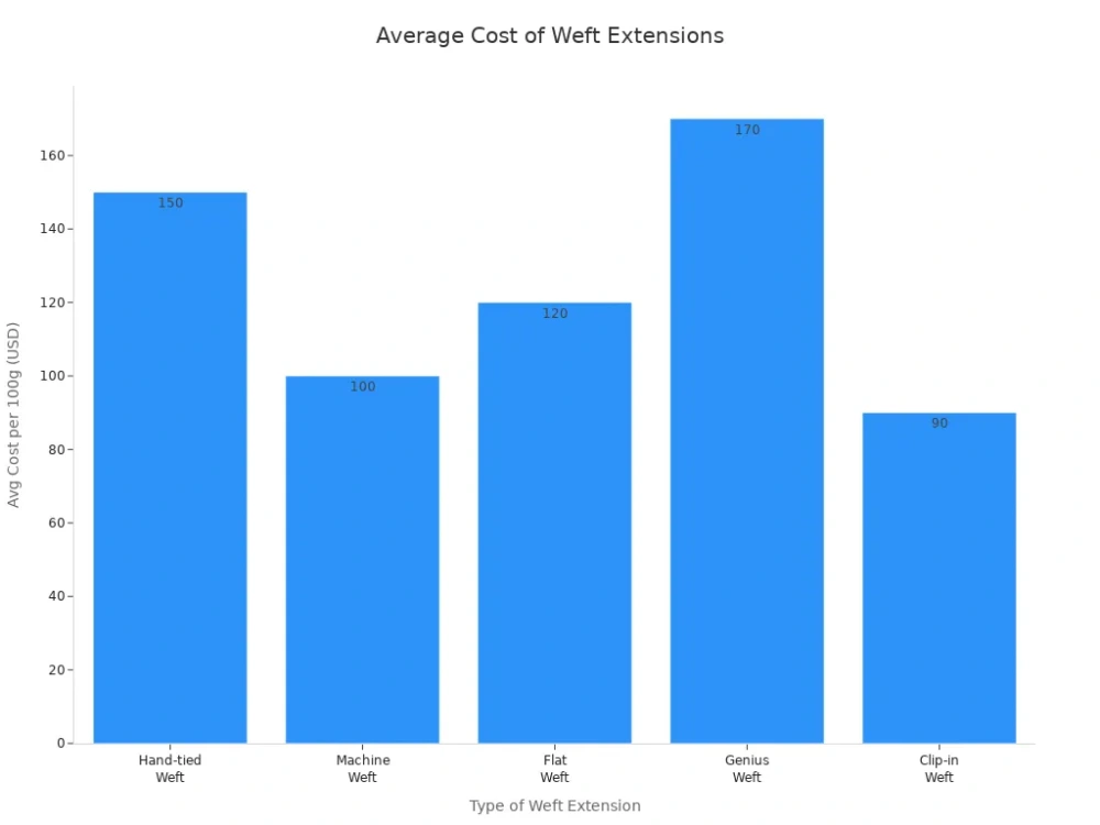 average cost of weft extensions