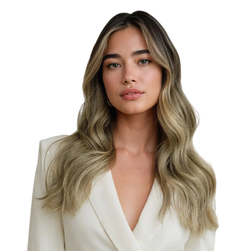 balayage clip in hair extensions