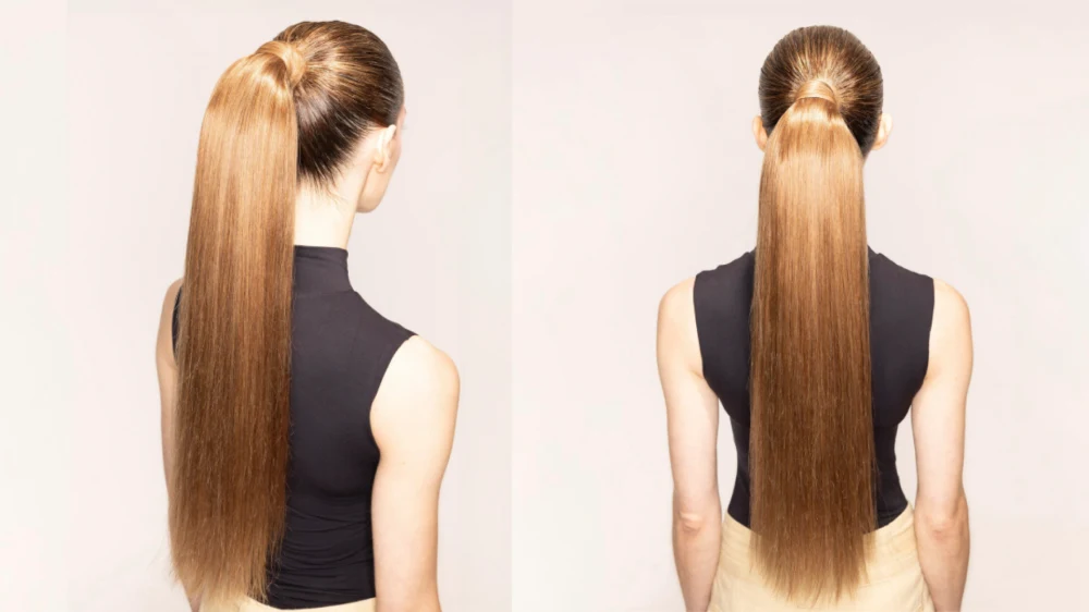 7 Best Ponytail Hair Extensions for Fine Hair Reviewed 3 bellami wrap ponytail extension