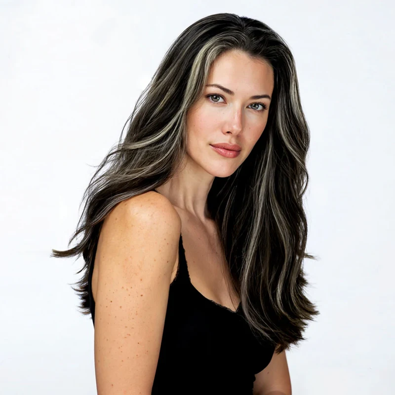 black balayage extensions