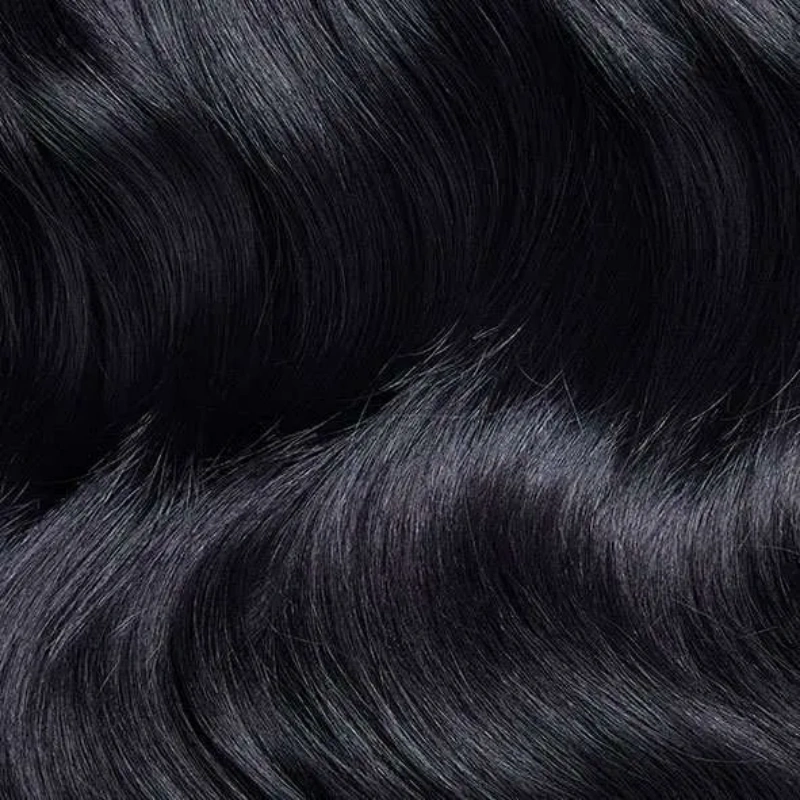 black wavy clip in hair extensions
