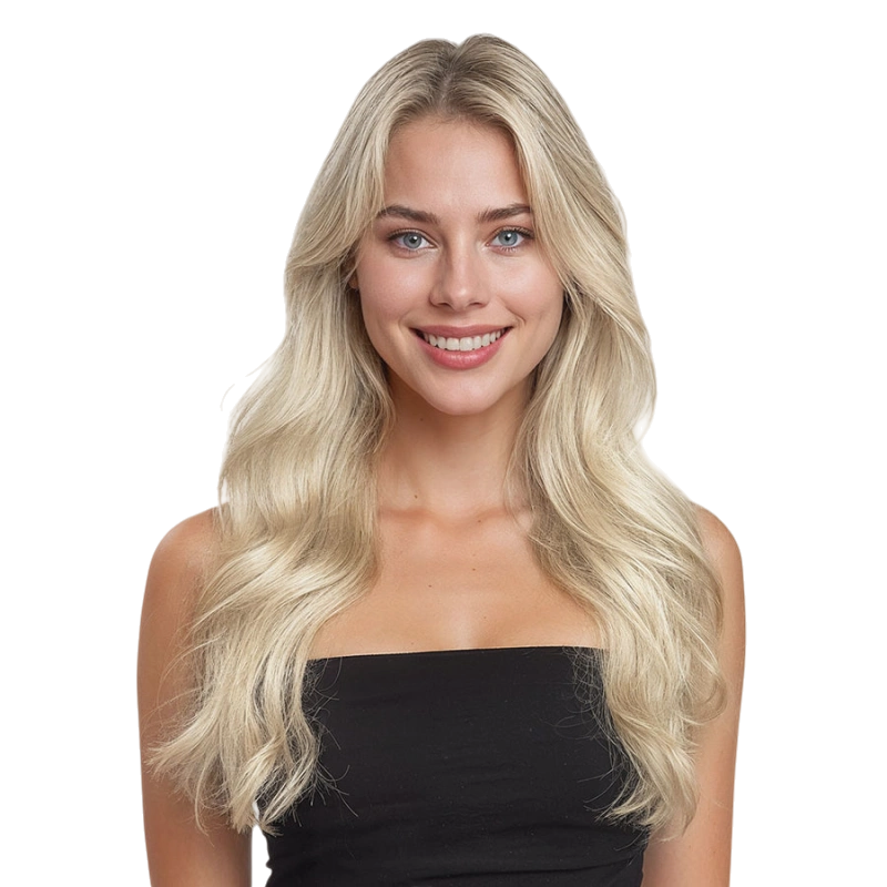 blonde clip in hair extensions