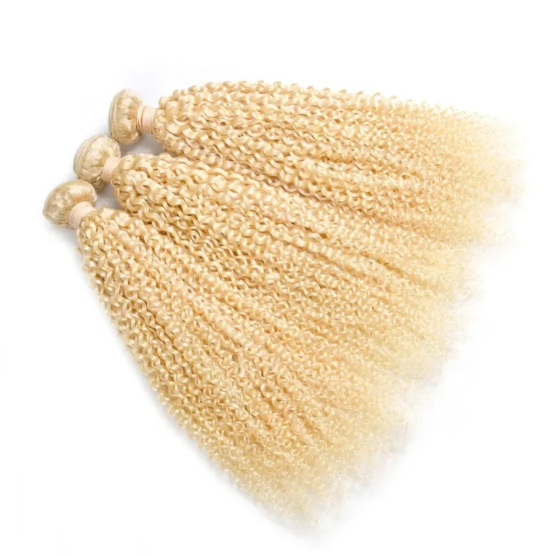 blonde kinky curly hair extensions