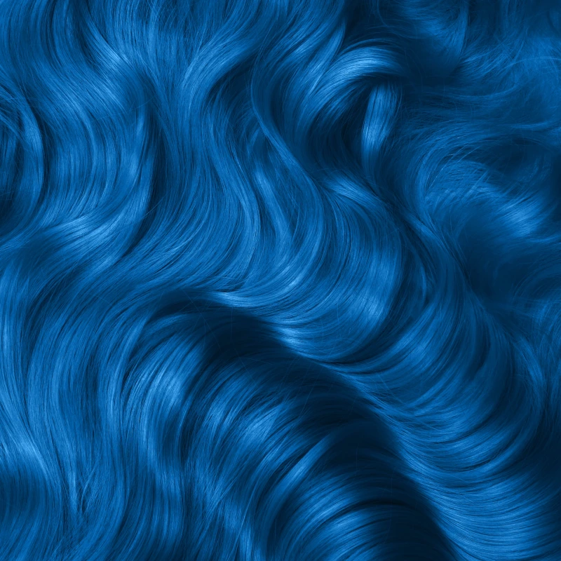 blue drawstring ponytail
