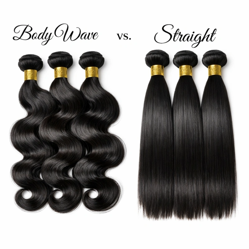 body wave vs straight hair extensions