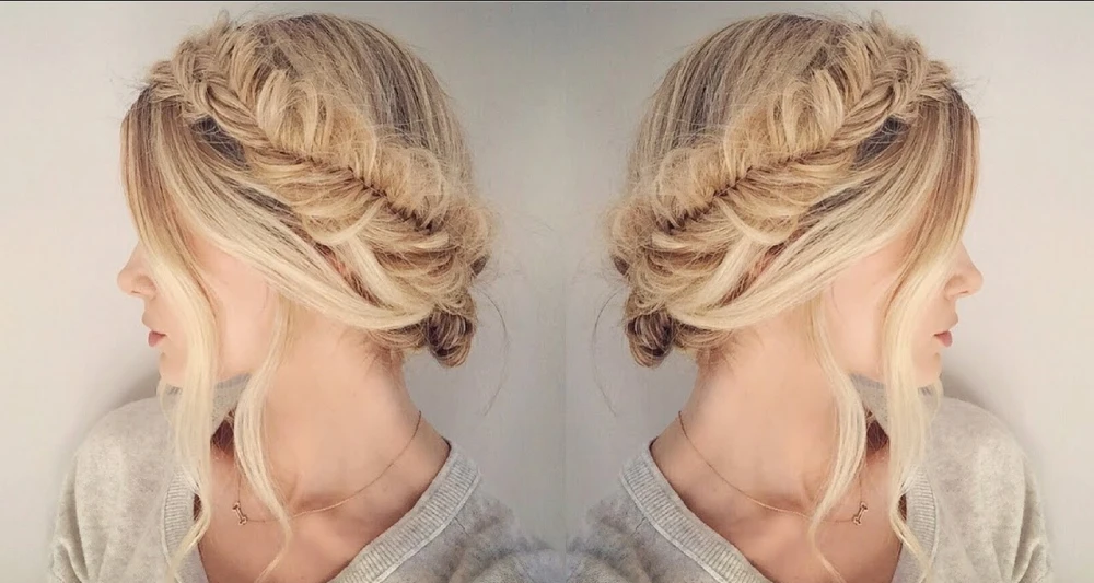 braided crowns and fishtail braids