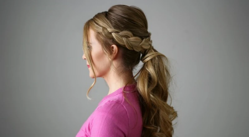 6 Trendy Wrapped Ponytail Hairstyles 3 braided wrap ponytail