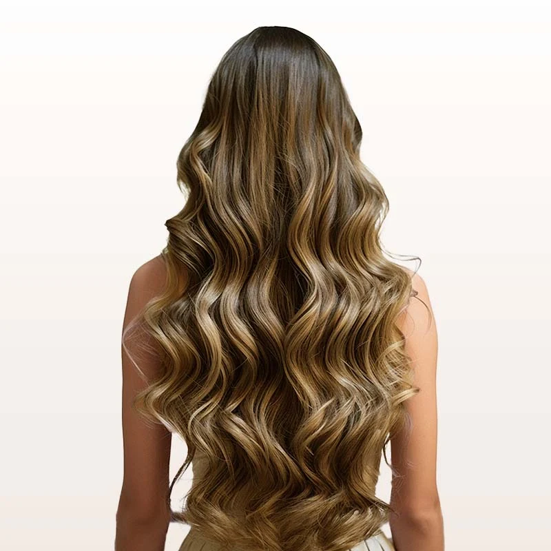 caramel balayage extensions