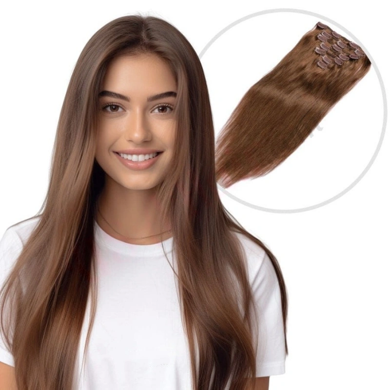chestnut brown clip in hair extensions