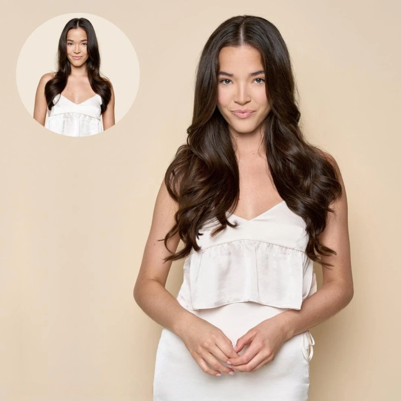 clip in hair extensions medium brown