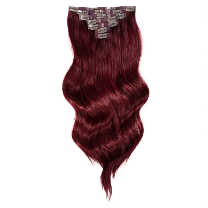clip on hair extensions red