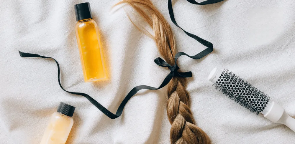 conditioning and shine care drawstring ponytail