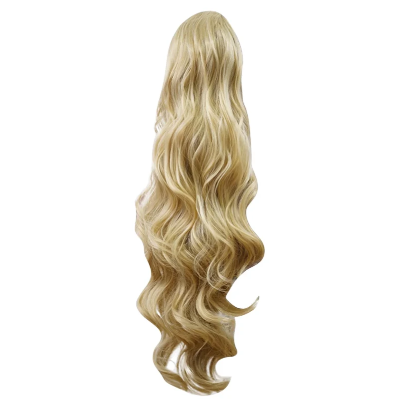curly blonde ponytail extension