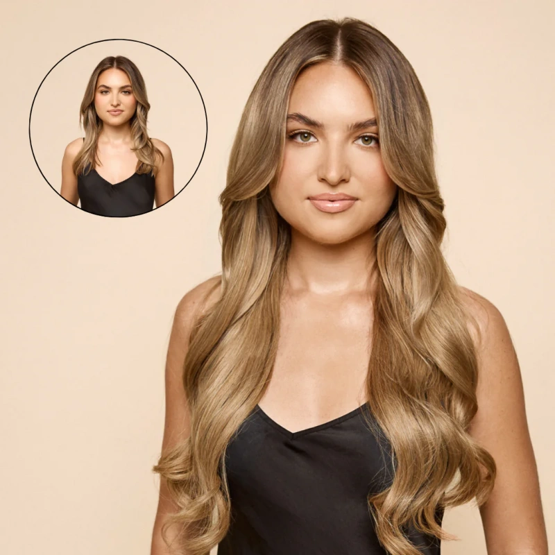 dirty blonde clip in hair extensions