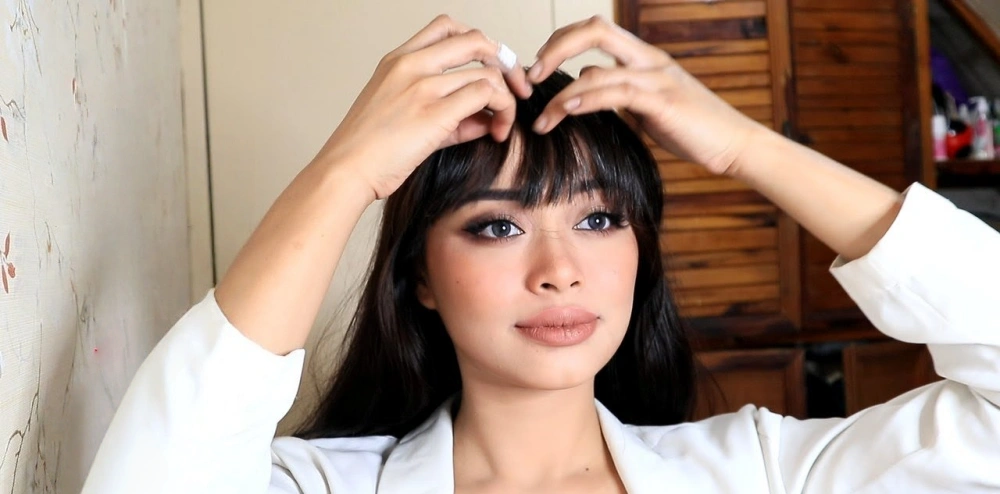 diy clip in bangs