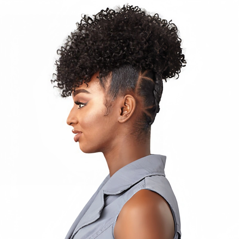drawstring mohawk ponytail