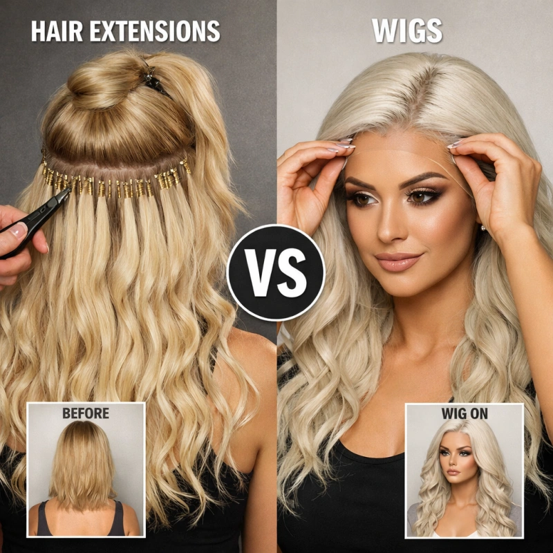 hair extensions vs wigs
